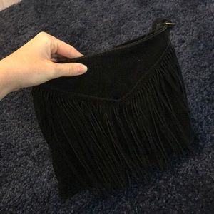 Black Fringe Bag